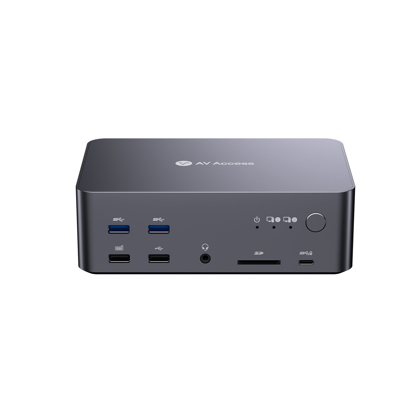 iDock D23 8K DisplayPort KVM Switch Docking Station for 2 Desktop PCs, Triple Monitor Design, 1G Ethernet, USB 3.0, 165/144/120Hz for Gaming
