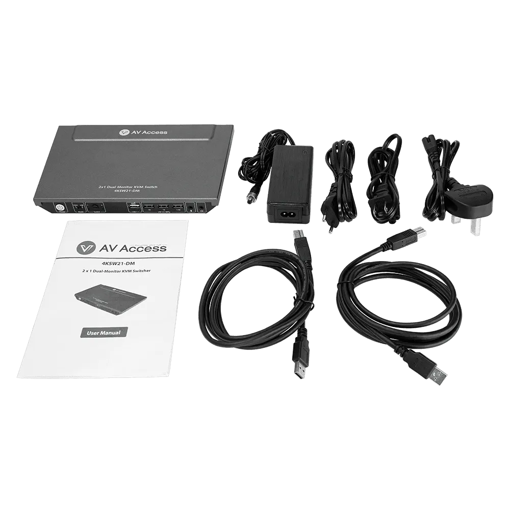 4K Dual Monitor KVM Switch, 2-Port HDMI with Hotkey Switching, Supports High Refresh Rates like 144Hz, 165Hz & 240Hz 4KSW21-DM - Image 7